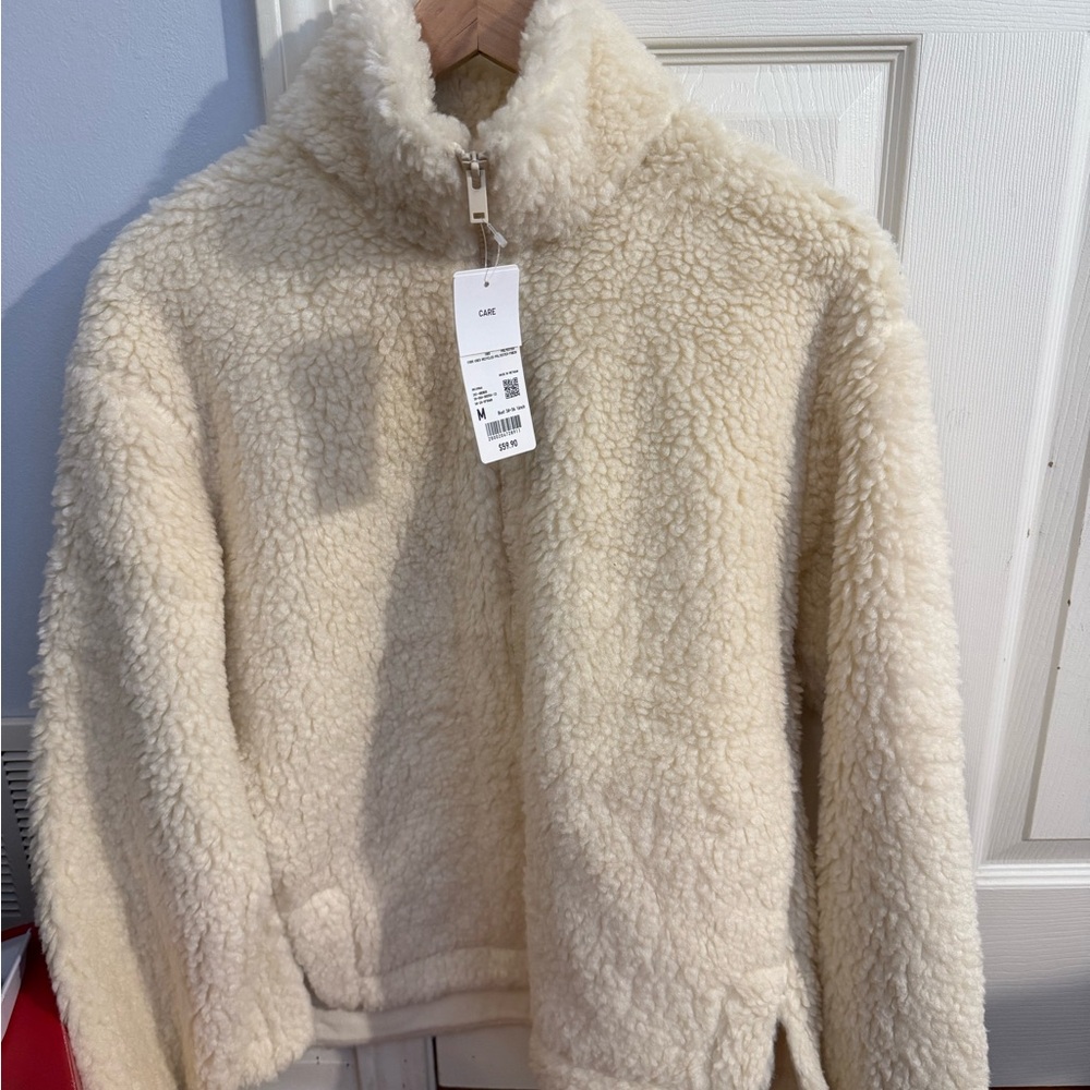 Uniqlo Off-White Teddy Jacket